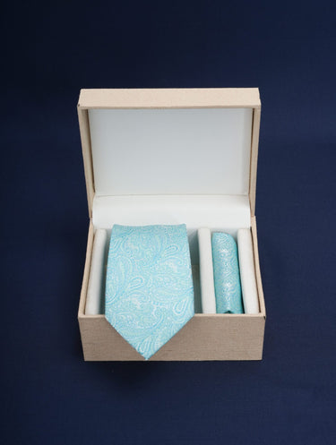 Sky Blue Paisley Set