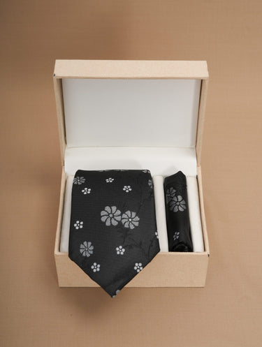 Black Retro Floral Set
