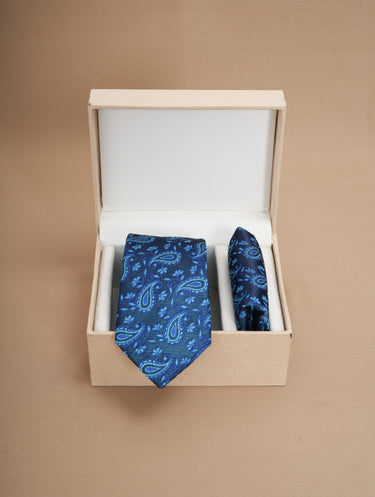 Nevy Blue Paisley Set