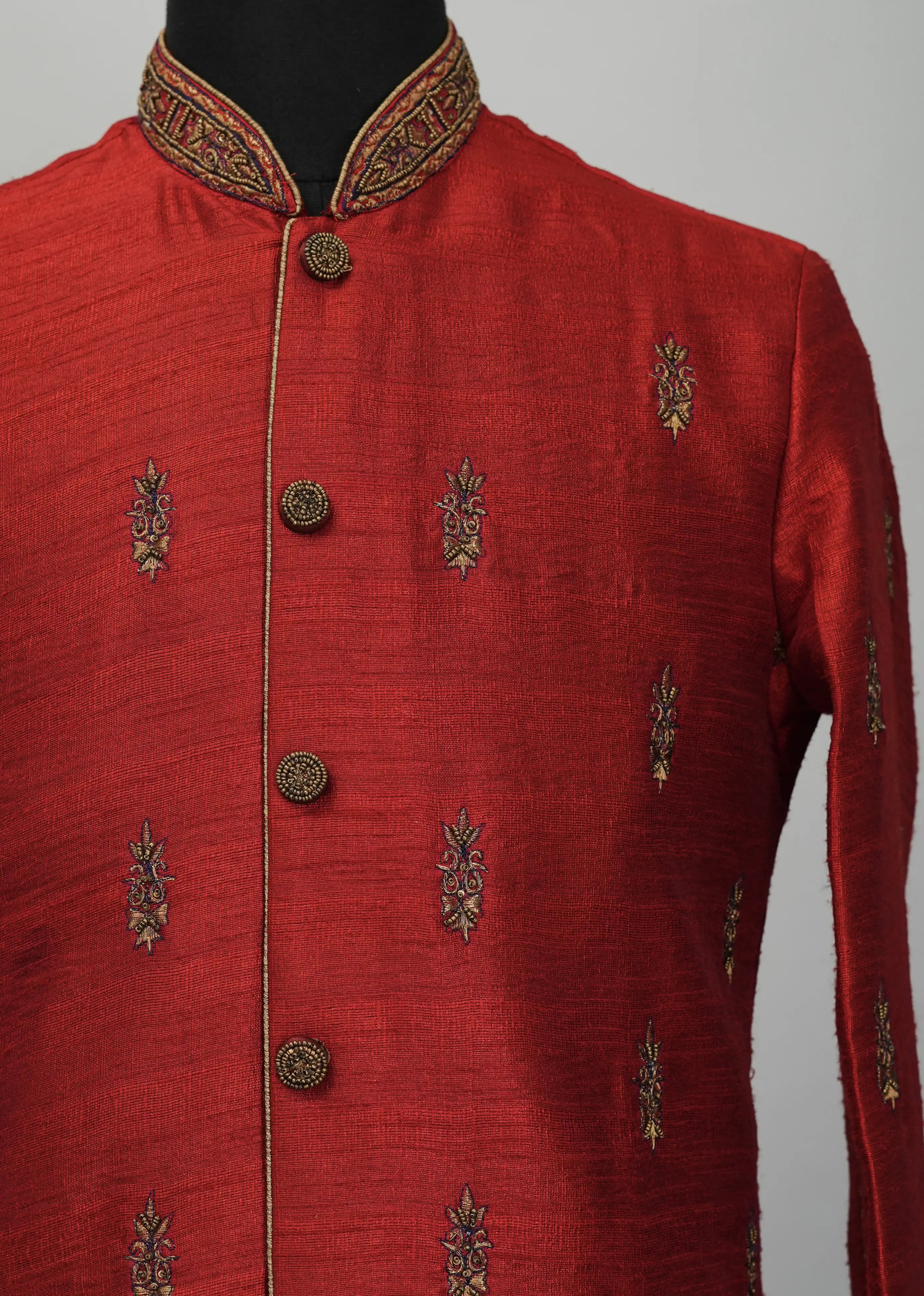 Crimson Embroidery Indowestern Suit