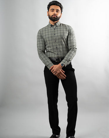 Light Green Checks Shirt