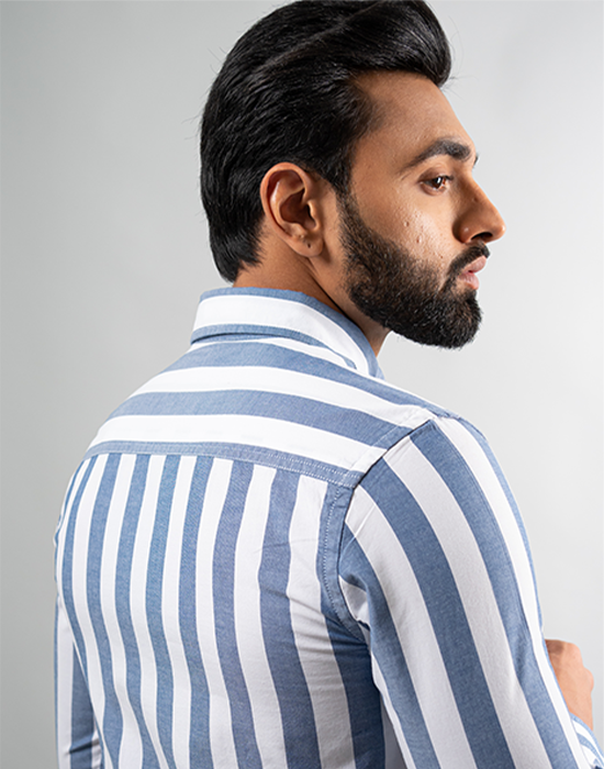 Royal Blue Canady Stripe Shirt