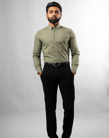 Green Solid Shirt