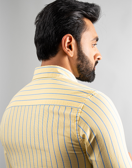 Orange Pin Stripe Shirt