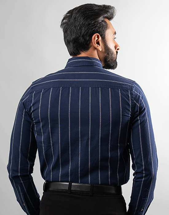 Royal Blue Track Stripe Shirt