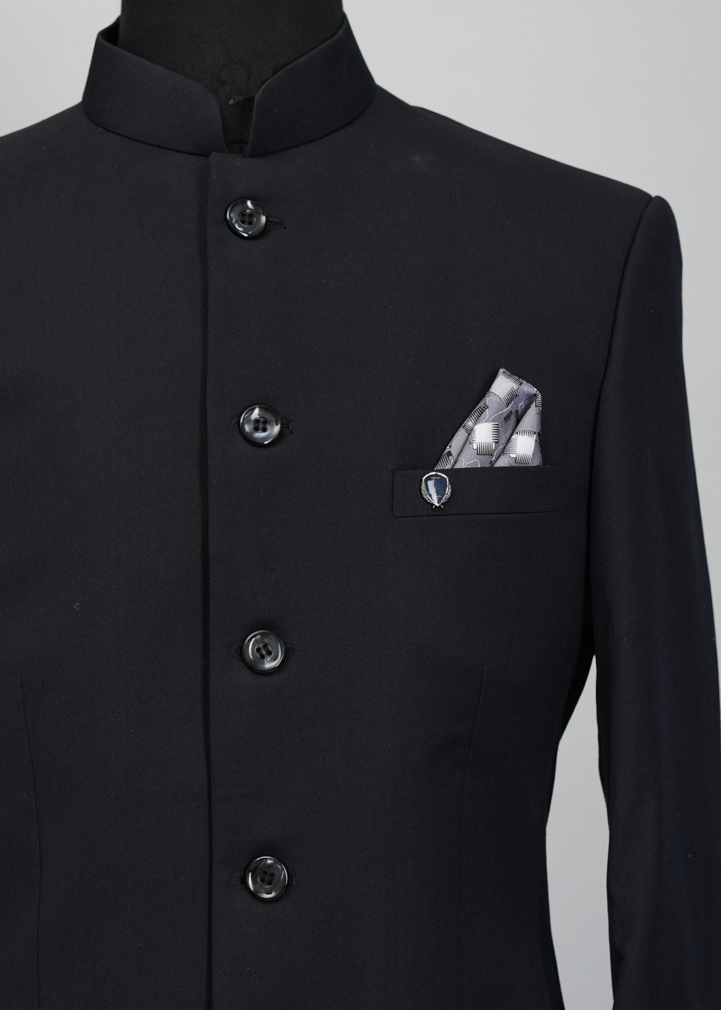 Black Onyx solid Plain Single Coat