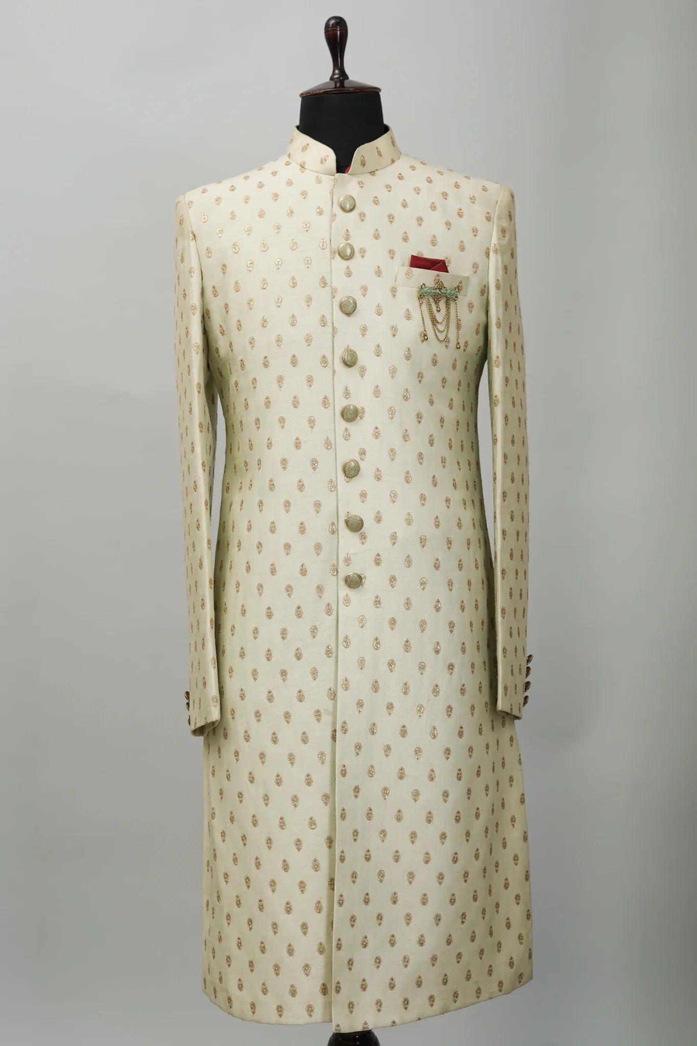 Gold Embroidery Indowestern Suit